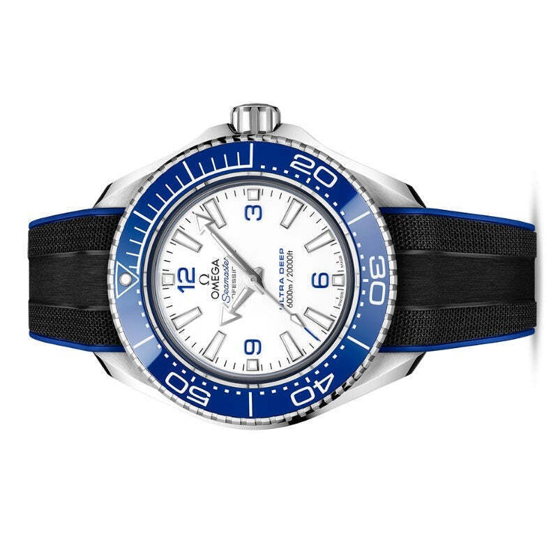 Omega Planet Ocean 6000M Co Axial Master Chronometer 45.5mm White Dial Black Rubber Strap Watch for Men - 21532462104001 Buy Now By Omega