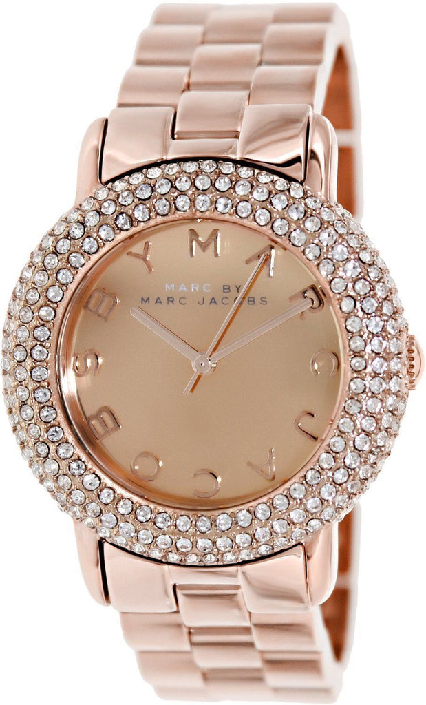 Marc Jacobs Marci Crystals Rose Gold Dial Rose Gold Steel Strap Watch for Women - MBM3192 Buy Now By Marc Jacobs