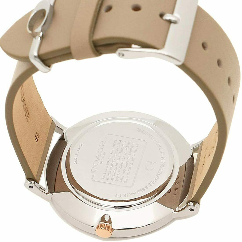 Coach Perry Silver Dial Light Brown Leather Strap Watch for Women - 14503119 Buy Now By Coach