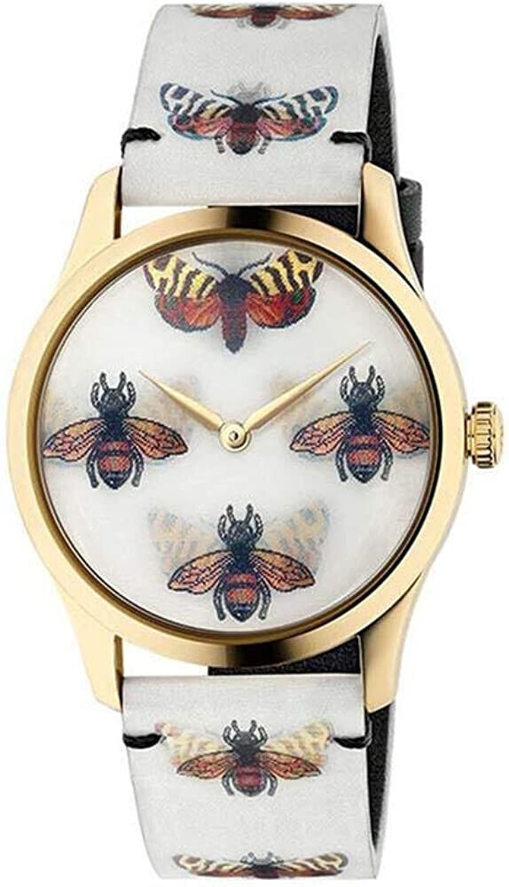 Gucci G Timeless Quartz White Dial White Leather Strap Watch For Women - YA1264109 Buy Now By Gucci