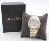 Bulova Classic Multi Function Silver Dial Two Tone Steel Strap Watch for Men - 98C142 Buy Now By Bulova