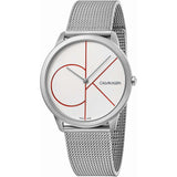 Calvin Klein Minimal White Dial Silver Mesh Bracelet Watch for Men - K3M51152 Buy Now By Calvin Klein