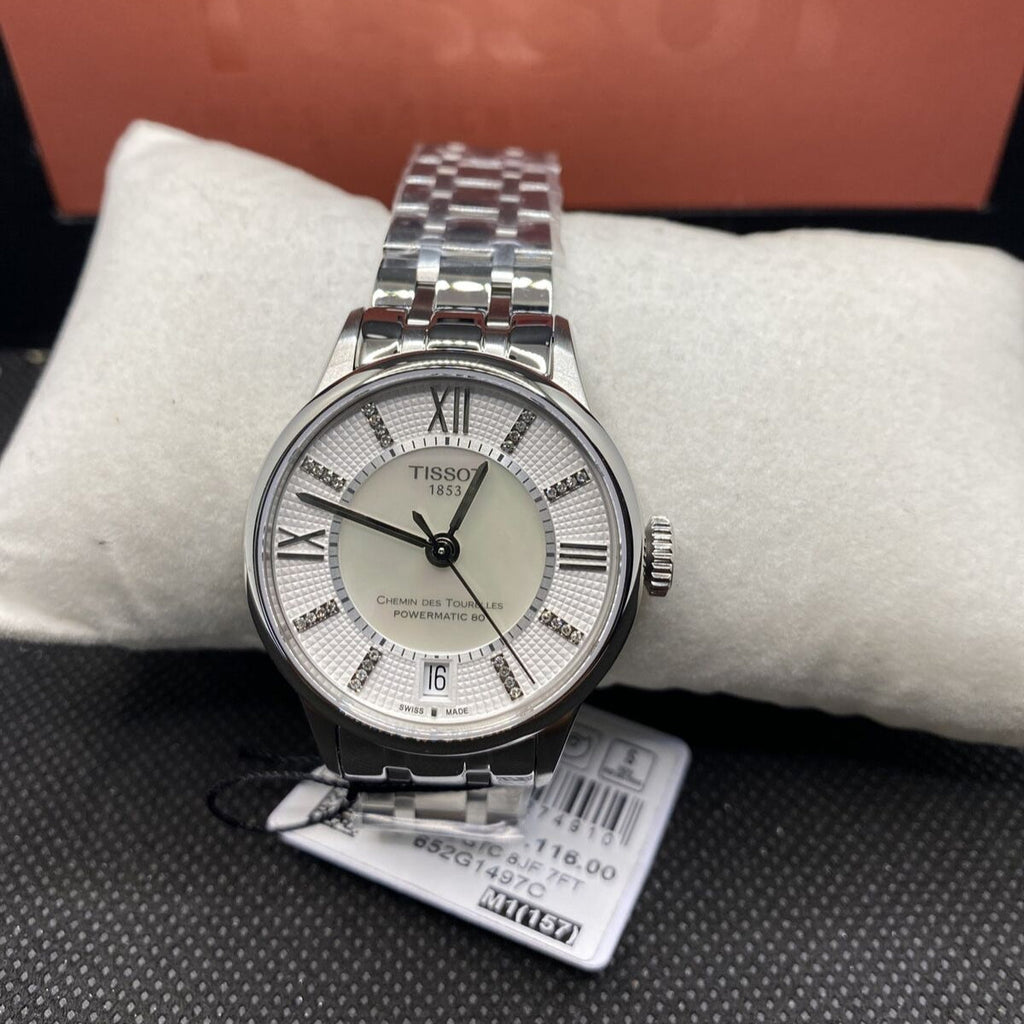 Tissot Chemin Des Tourelles Powermatic 80 Helvetic Silver Dial Silver Steel Strap Watch For Women - T099.207.11.116.00 Buy Now By Tissot
