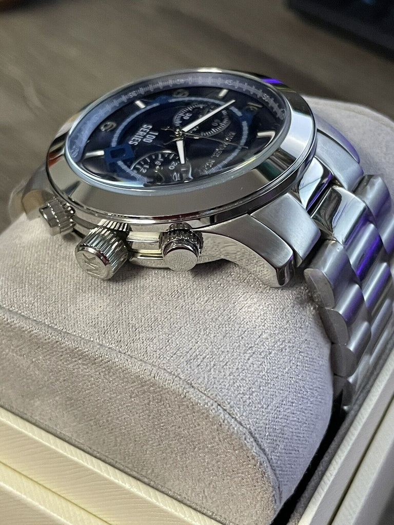 Michael Kors Stop Hunger Chronograph Blue Dial Silver Steel Strap Watch for Men - MK8314 Buy Now By Michael Kors