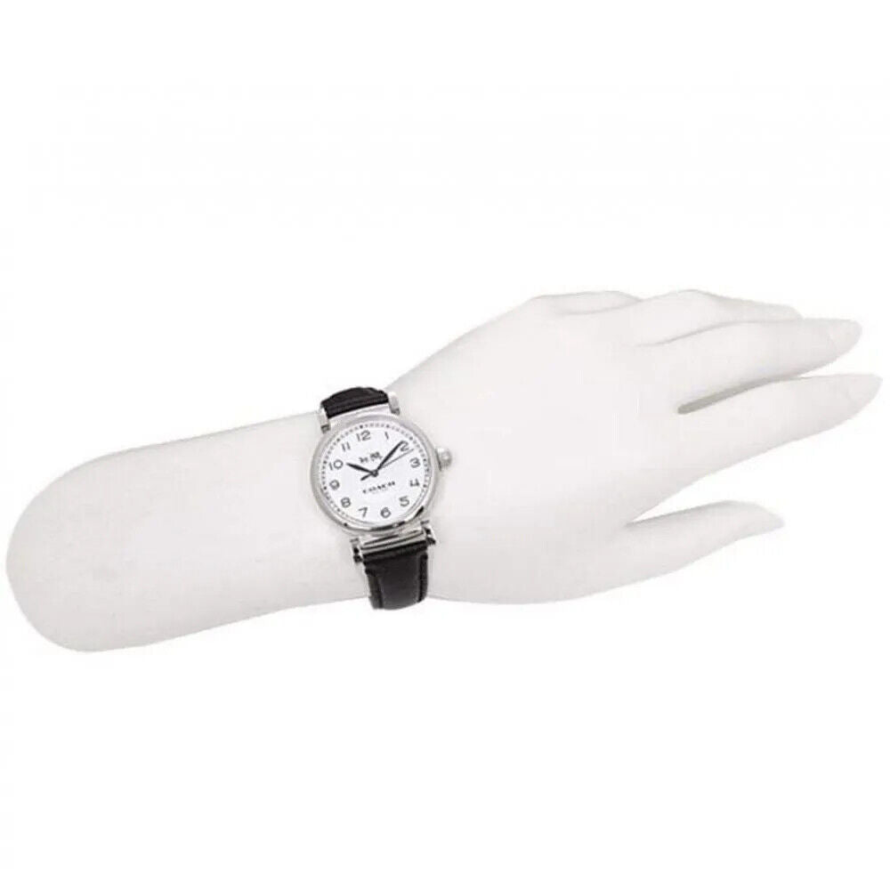 Coach Madison White Dial Black Leather Strap Watch for Women - 14502406 Buy Now By Coach
