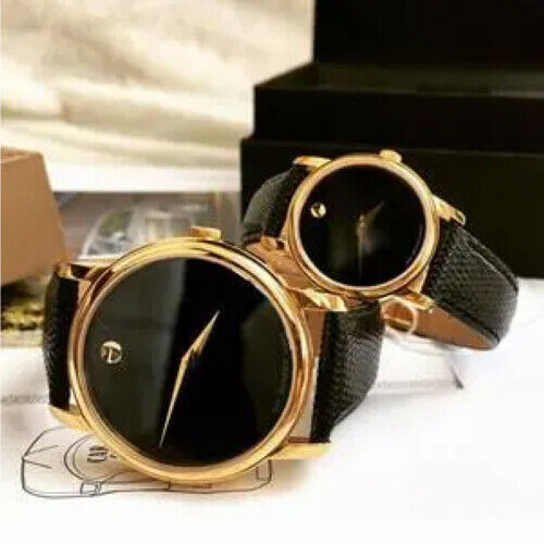 Movado Museum Black Dial Black Leather Strap Watch For Men - 2100005 Buy Now By Movado