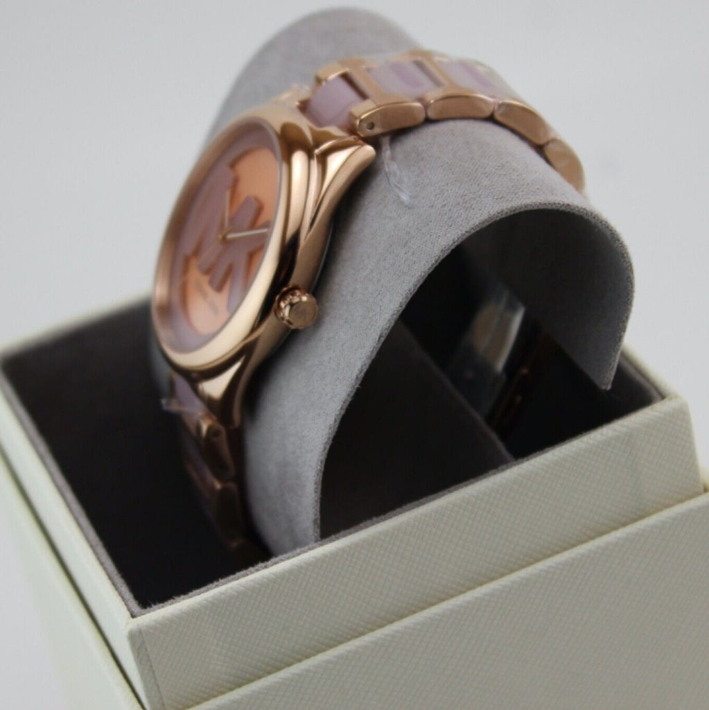 Michael Kors Janelle Three Hand Rose Gold Dial Two Tone Steel Strap Watch For Women - MK7135 Buy Now By Michael Kors