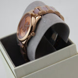 Michael Kors Janelle Three Hand Rose Gold Dial Two Tone Steel Strap Watch For Women - MK7135 Buy Now By Michael Kors