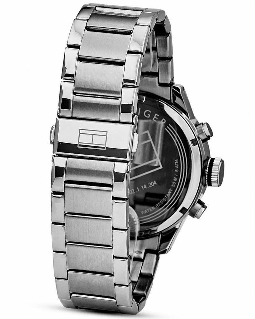Tommy Hilfiger Jackson Quartz Black Dial Silver Steel Strap Watch for Men - 1791243 Buy Now By Tommy Hilfiger