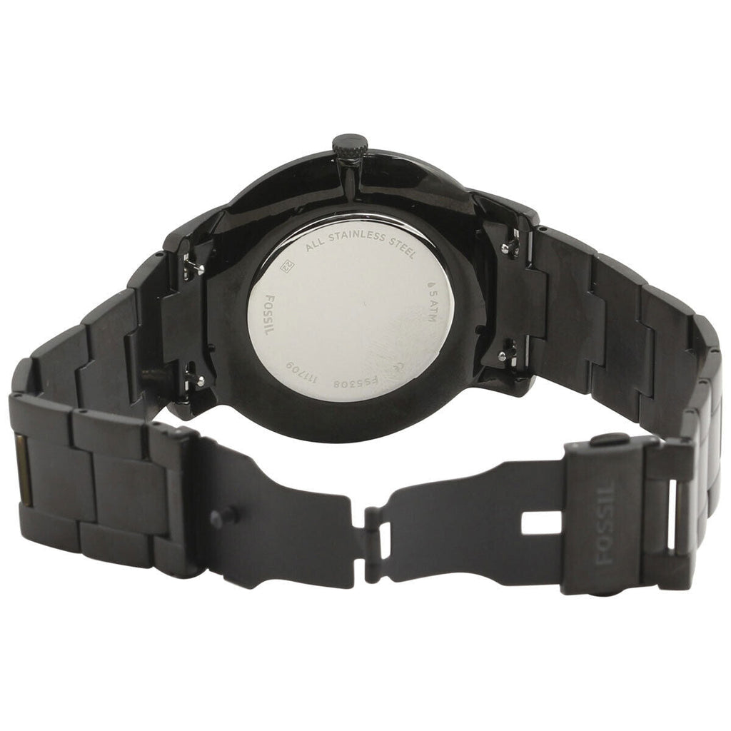 Fossil The Minimalist Black Dial Black Steel Strap Watch for Men - FS5308 Buy Now By Fossil