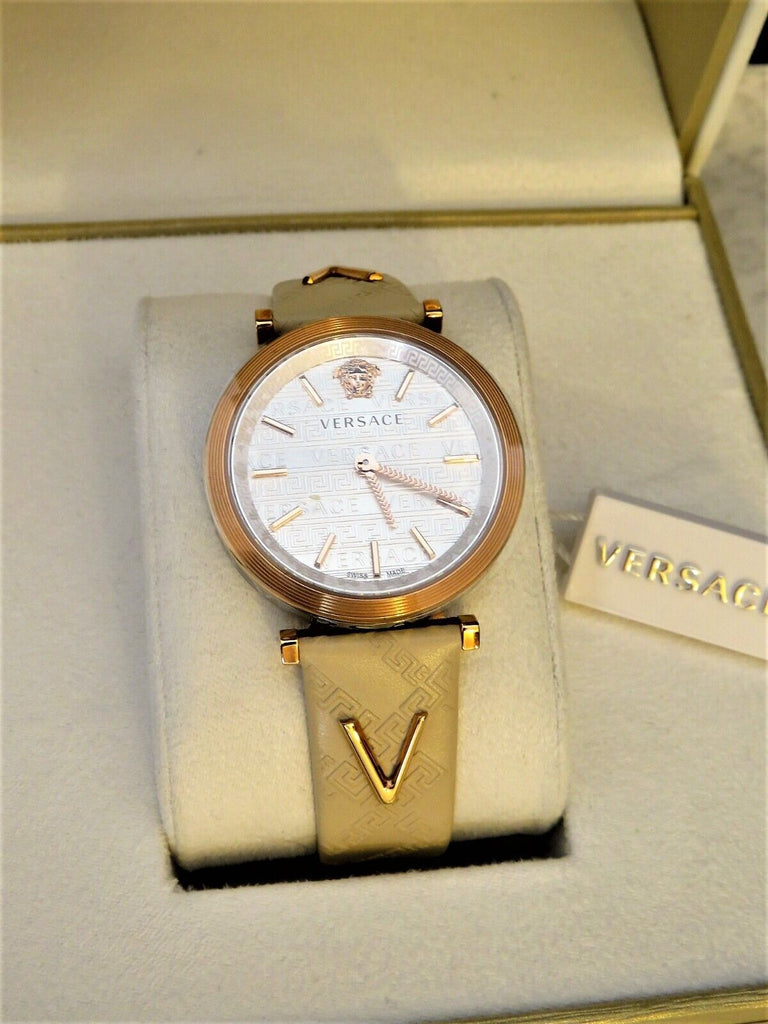 Versace V-Twist White Dial White Leather Strap Watch for Women - VELS00419 Buy Now By Versace