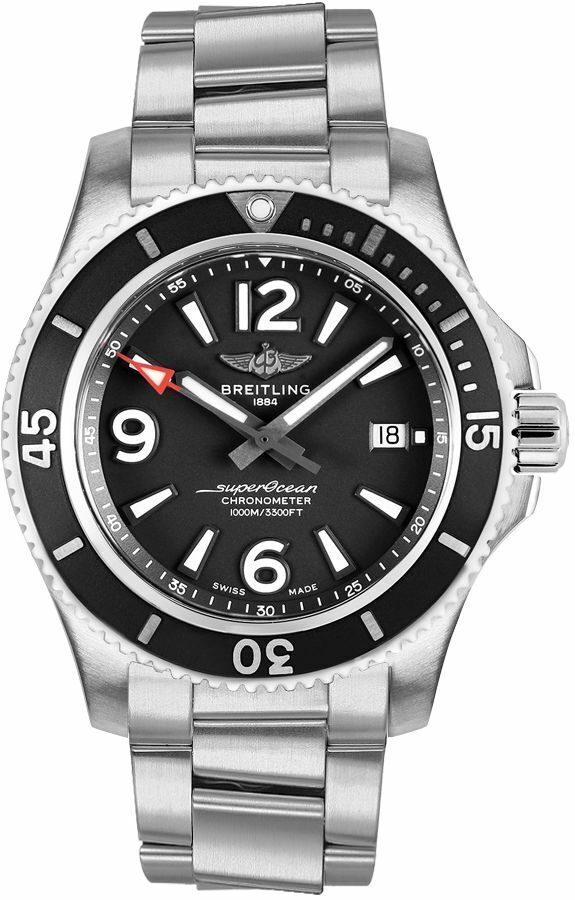 Breitling Superocean Automatic 44mm Black Dial Silver Steel Strap Watch for Men - A17367D71B1A1 Buy Now By Breitling