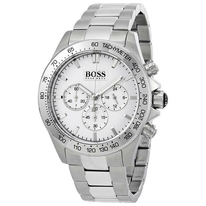 Hugo Boss Ikon Chronograph White Dial Silver Steel Strap Watch for Men - 1512962 Buy Now By Hugo Boss