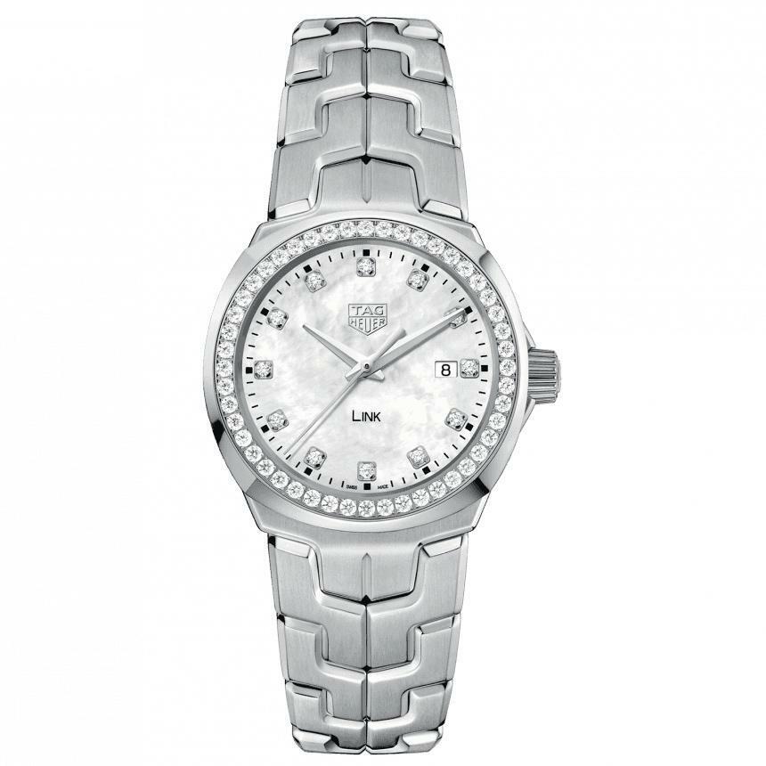 Tag Heuer Link Quartz Diamonds Mother of Pearl Dial Silver Steel Strap Watch for Women - WBC1316.BA0600 Buy Now By Tag Heuer