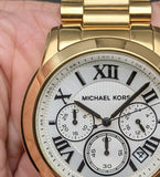 Michael Kors Cooper Chronograph White Dial Gold Steel Strap Watch For Women - MK5916 Buy Now By Michael Kors