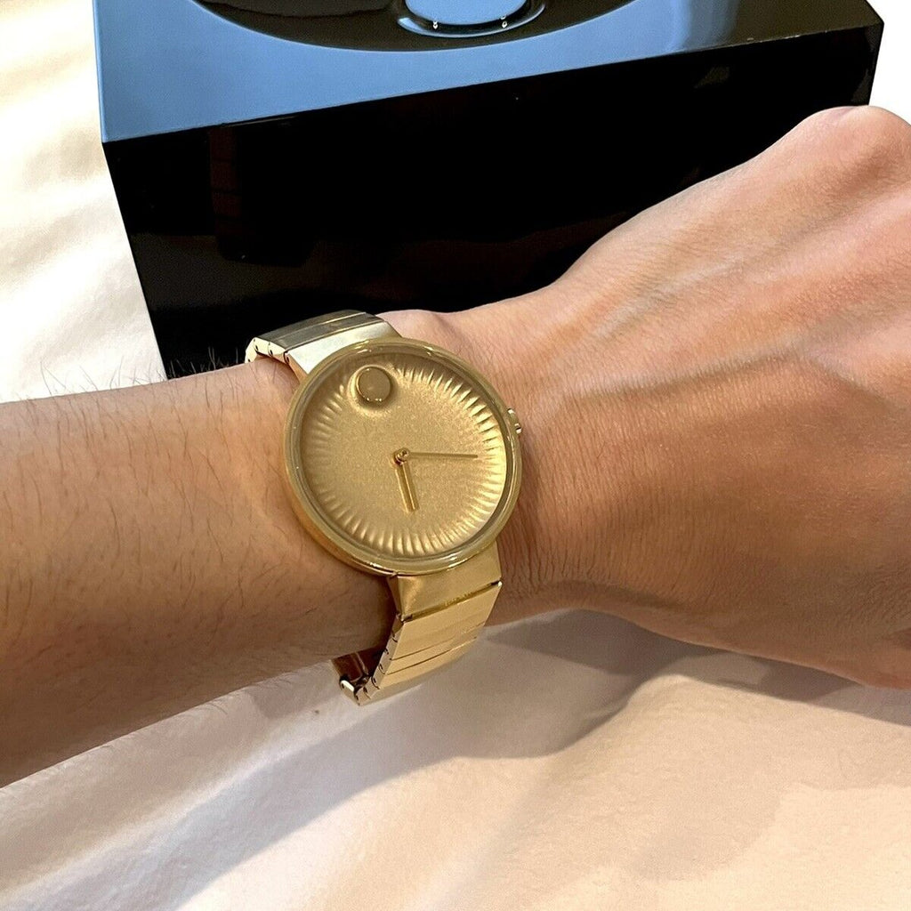 Movado Edge Gold Dial Gold Steel Strap Watch for Women - 3680014 Buy Now By Movado
