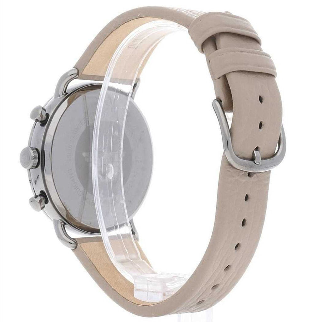 Emporio Armani Aviator Chronograph Quartz Grey Dial Beige Leather Strap Watch For Men - AR11107 Buy Now By Emporio Armani
