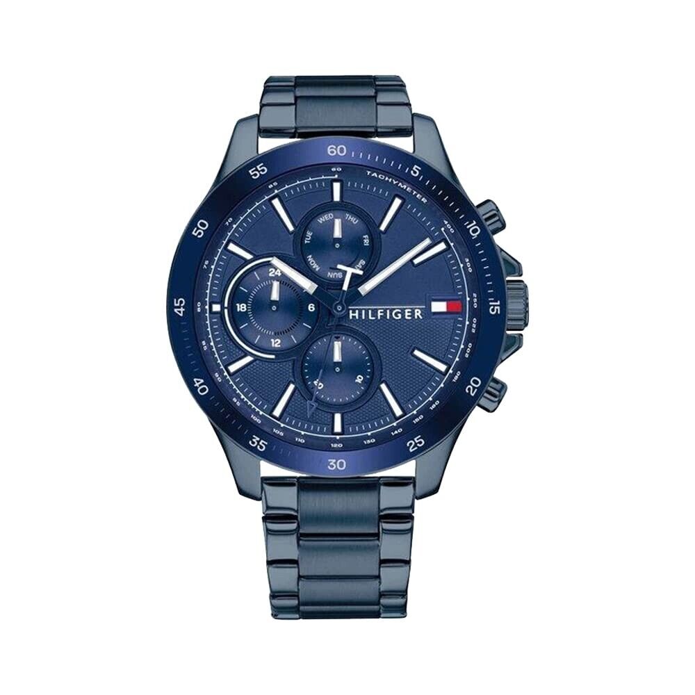 Tommy Hilfiger Bank Quartz Blue Dial Blue Steel Strap Watch for Men - 1791720 Buy Now By Tommy Hilfiger