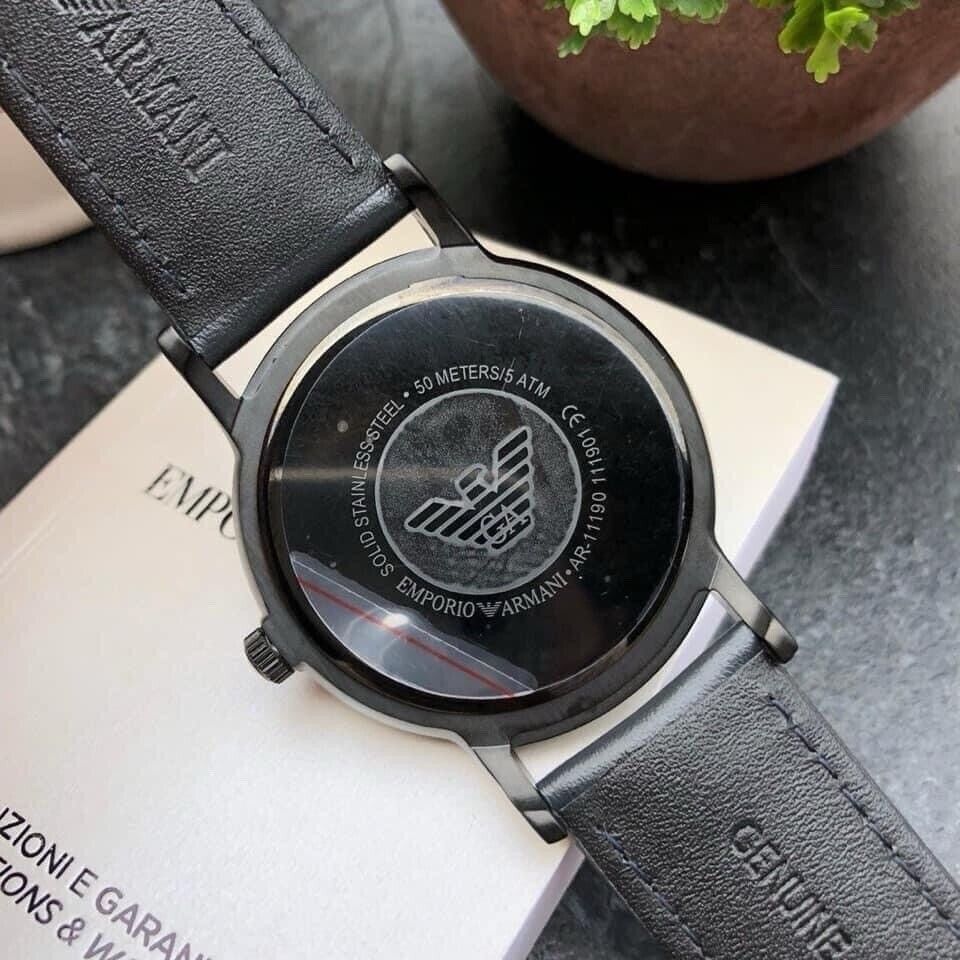 Emporio Armani Renato Quartz Blue Dial Blue Leather Strap Watch For Men - AR11190 Buy Now By Emporio Armani