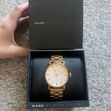 Marc Jacobs Baker White Dial Rose Gold Steel Strap Watch for Women - MBM3244 Buy Now By Marc Jacobs