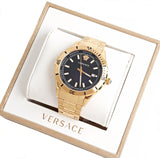 Versace Hellenyium Quartz Black Dial Gold Steel Strap Watch For Men - VE3A00820 Buy Now By Versace
