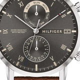 Tommy Hilfiger Kane Grey Dial Brown Leather Strap Watch for Men - 1710398 Buy Now By Tommy Hilfiger