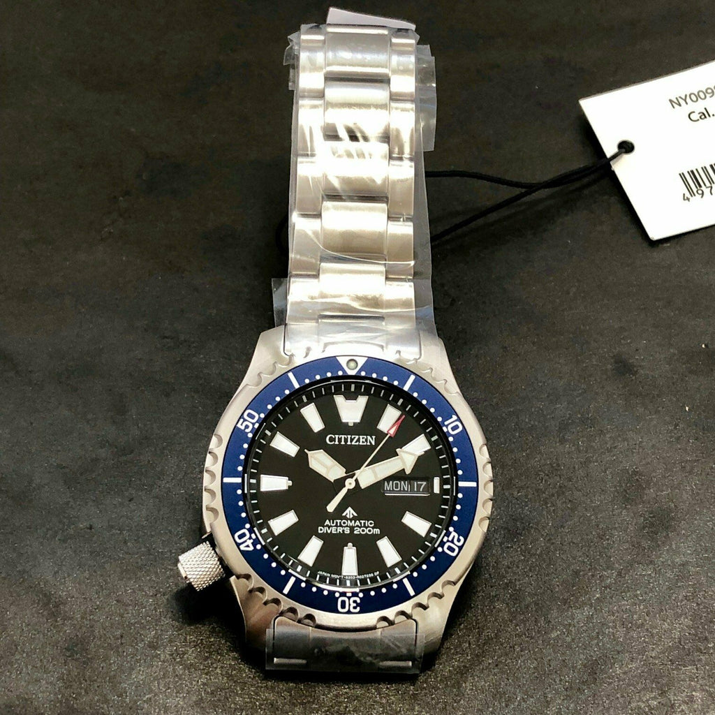 Citizen Promaster Fugu Limited Edition Diver's 200m Automatic Black Dial Silver Steel Strap Watch For Men - NY0098-84E Buy Now By Citizen