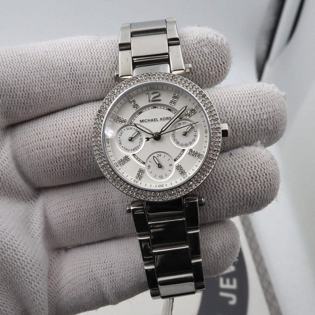 Michael Kors Parker Silver Dial Silver Steel Strap Watch for Women - MK5615 Buy Now By Michael Kors