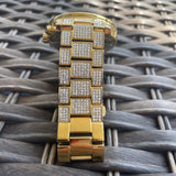 Michael Kors Ritz Three-Hand Glitz Crystals Gold Dial Gold Steel Strap Watch for Women - MK6747 Buy Now By Michael Kors