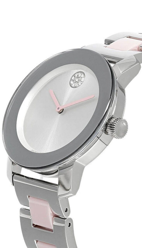 Movado Bold Silver Dial Two Tone Steel Strap Watch for Women - 3600702 Buy Now By Movado