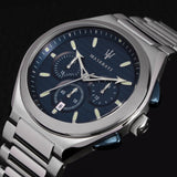 Maserati Triconic Quartz Blue Dial Silver Steel Strap Watch For Men - R8873639001 Buy Now By Maserati