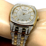 Bulova Phantom Crystal Silver Dial Two Tone Steel Strap Watch for Men - 98B323