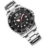 Citizen Mechanical Black Dial Silver Steel Strap Watch For Men - NJ0120-81E Buy Now By Citizen
