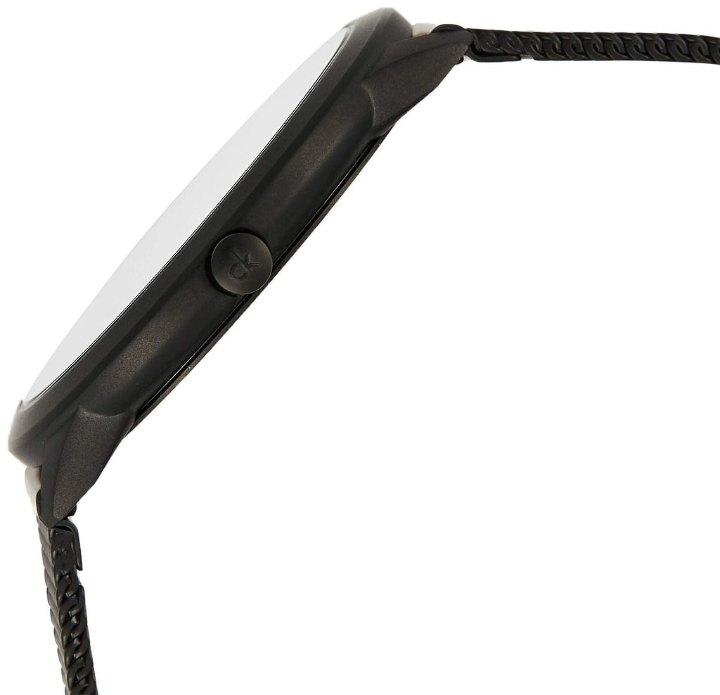 Calvin Klein Minimal Black Dial Black Mesh Bracelet Watch for Men - K3M514B1 Buy Now By Calvin Klein