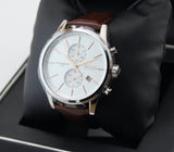 Hugo Boss Jet Chronograph Quartz Silver Dial Brown Leather Strap Watch For Men - HB1513280 Buy Now By Hugo Boss