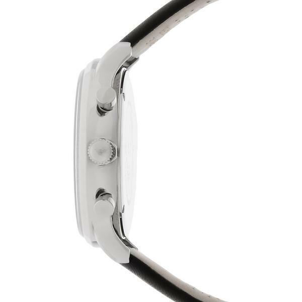 Emporio Armani Gianni White Dial Black Leather Strap Watch For Men - AR0385 Buy Now By Emporio Armani