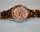 Marc Jacobs Henry Chronograph Rose Gold Dial Rose Gold Steel Strap Watch for Women - MBM3118 Buy Now By Marc Jacobs