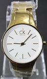 Calvin Klein Simplicity White Dial Gold Steel Strap Watch for Women - K4323212 Buy Now By Calvin Klein