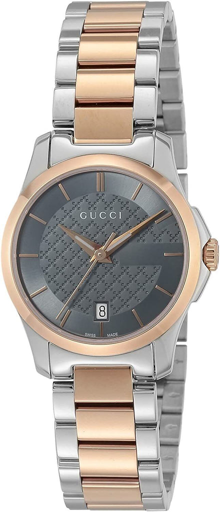 Gucci G Timeless Grey Dial Two Tone Steel Strap Watch For Women - YA126527 Buy Now By Gucci