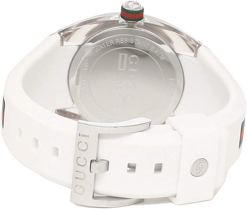 Gucci Sync Quartz White Dial White Rubber Strap Unisex Watch - YA137302 Buy Now By Gucci
