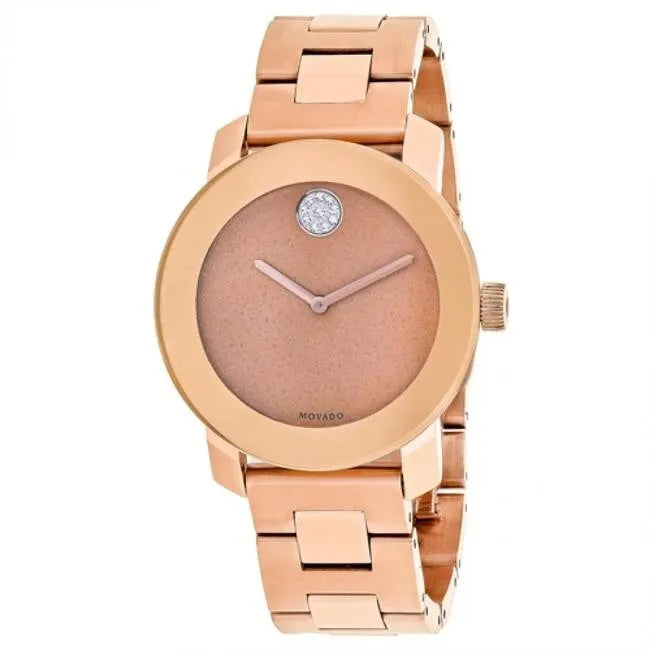 Movado Bold Rose Gold Dial Rose Gold Steel Strap Watch For Women - 3600335 Buy Now By Movado