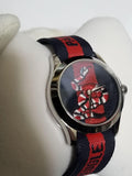 Gucci Le Marche Des Merveilles Blue Red Dial Blue Red Nylon Strap Unisex Watch - YA126493 Buy Now By Gucci