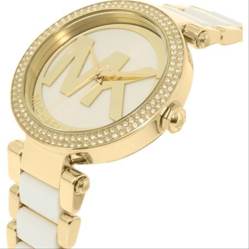 Michael Kors Parker White Dial Two Tone Steel Strap Watch for Women - MK6313 Buy Now By Michael Kors