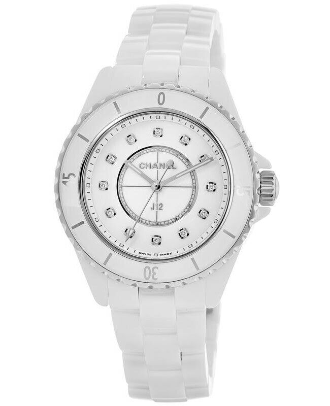 Chanel J12 Quartz Diamonds White Dial White Steel Strap Watch for Women - J12 H5703 Buy Now By Chanel