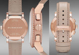 Burberry Chronograph Rose Gold Dial Beige Leather Strap Watch for Women - BU9704 Buy Now By Burberry