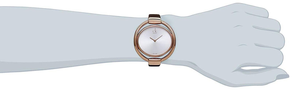Calvin Klein Impetuos Silver Dial Rose Gold Steel Strap Watch for Women - K4F2N616 Buy Now By Calvin Klein