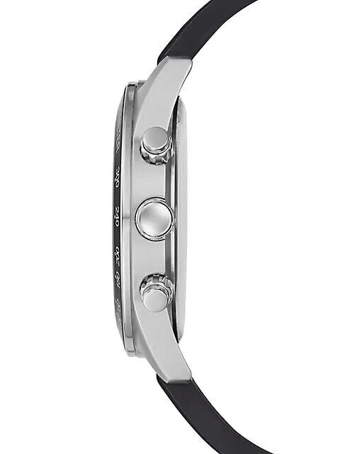 Guess Altitude Chronograph Black Dial Black Rubber Strap Watch for Men - GW0332G1 Buy Now By Guess