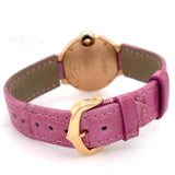 Cartier Ballon Bleu Diamonds White Dial Pink Leather Strap Watch for Women - WE902050 Buy Now By Cartier
