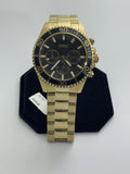 Guess Chaser Chronograph Black Dial Gold Steel Strap Watch for Men - W0170G2 Buy Now By Guess
