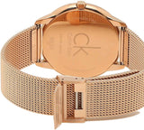 Calvin Klein Minimal Black Dial Rose Gold Mesh Bracelet Watch for Men - K3M2162Y Buy Now By Calvin Klein